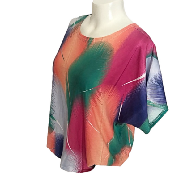 Colourful Feathers Top - Picture 3 of 4